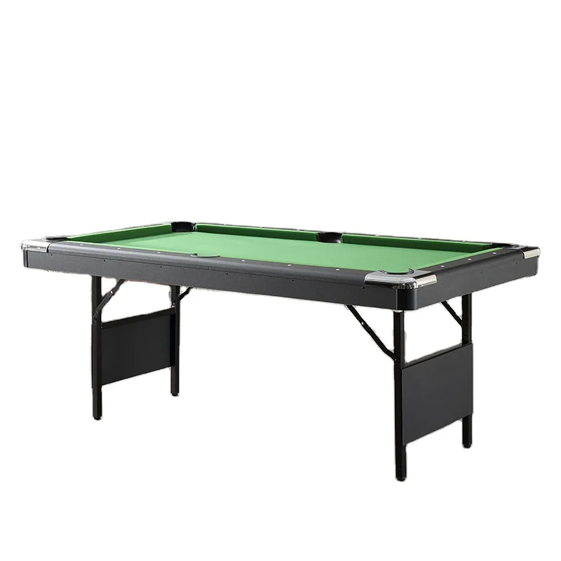 Mesa de billar plegable de madera convertible de 6 pies para uso doméstico, patas plegables personalizadas, para billar, a la venta