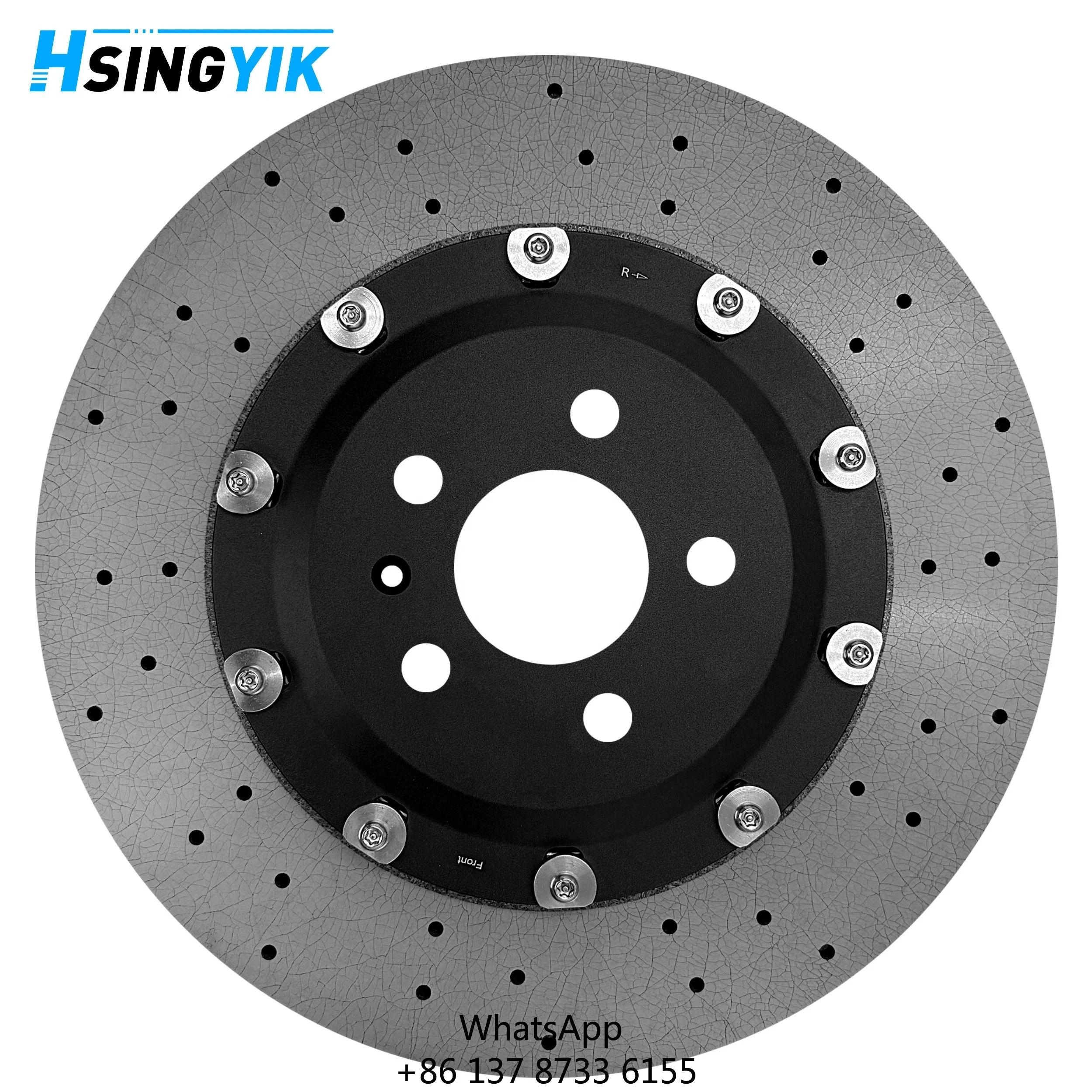 Hsingyik Front Carbon Fiber Ceramic Brake Disc For Audi TTRS OE 8S0615301E Size 370x34mm