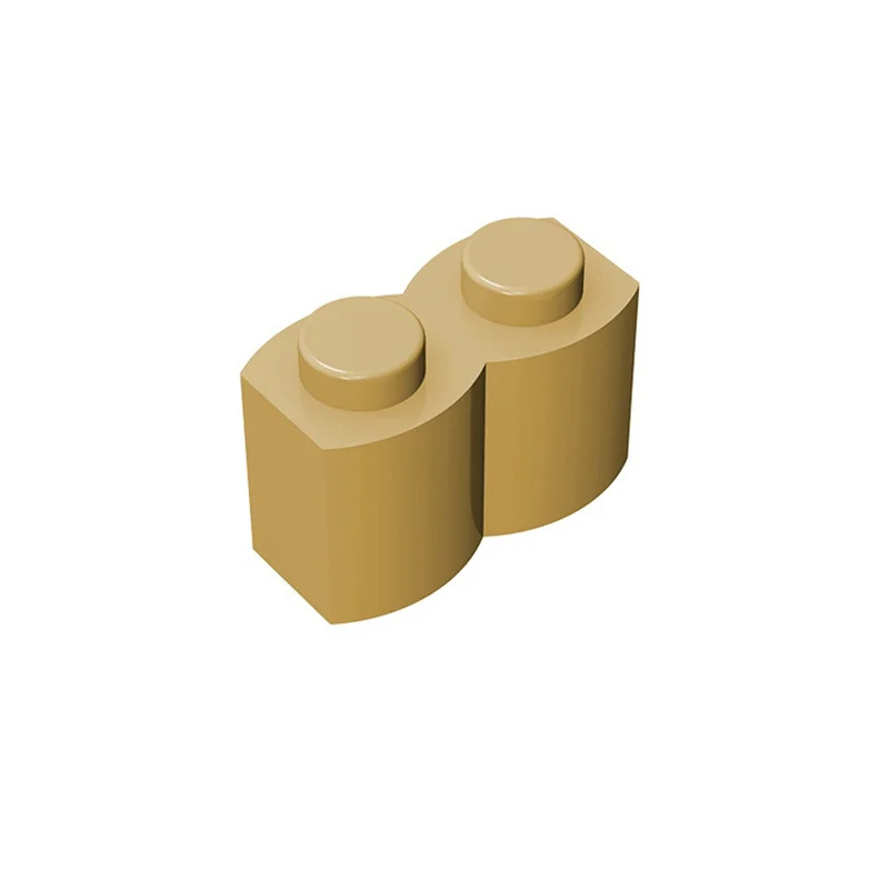 50 Stück 30136 Modifizierter Ziegel 1 x 2 mit Holzprofil, Ziegelsammlung, modulares GBC-Spielzeug für technische MOC-Bausteine – Detail 3