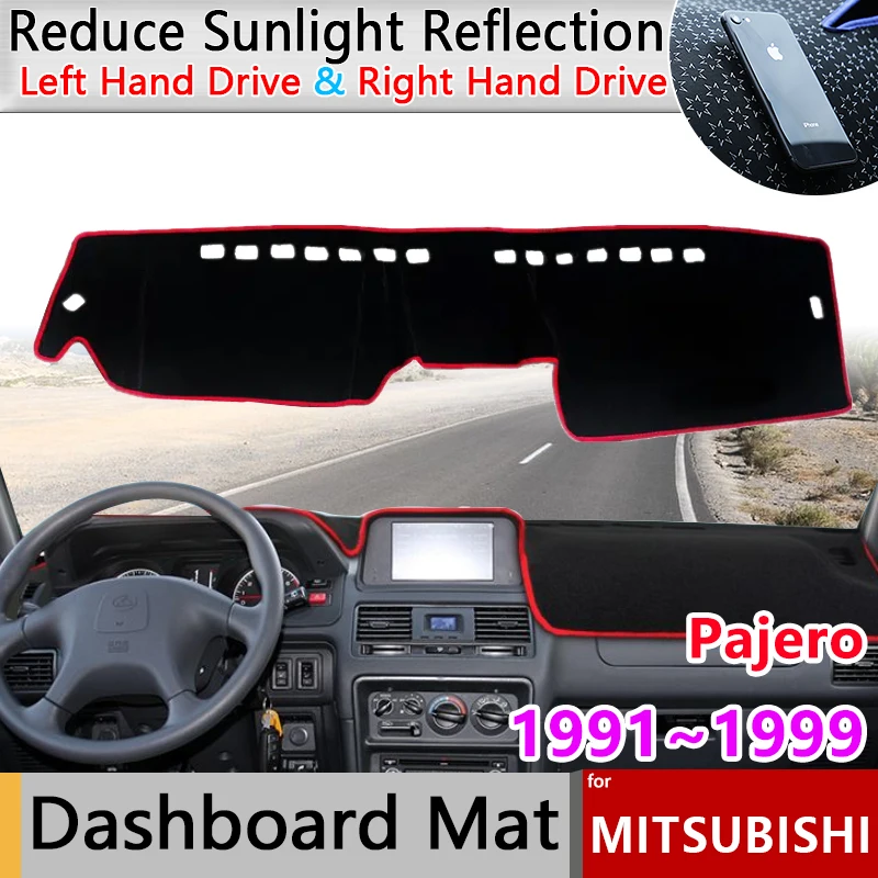 Dashboard Cover Pad for Mitsubishi Pajero Shogun Montero V20 1991~1999 Anti-Slip Mat Sunshade Dashmat Protect Carpet Accessories