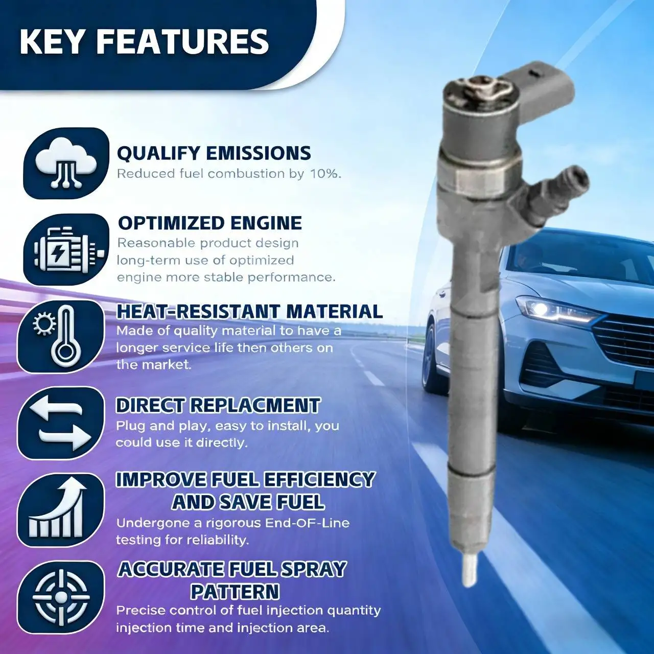 0445110547 16450-RNY-E01 Common Rail Fuel Injector for Amaze 1.5 i-DTEC For Mobilio City 1.5