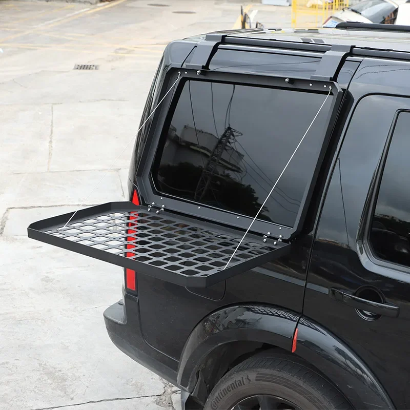 Car Rear Window Glass Armor Shelf Storage Racks For Land Rover Discovery 4 LR4 2010-1016 Foldable Frame Car Exterior Accessories
