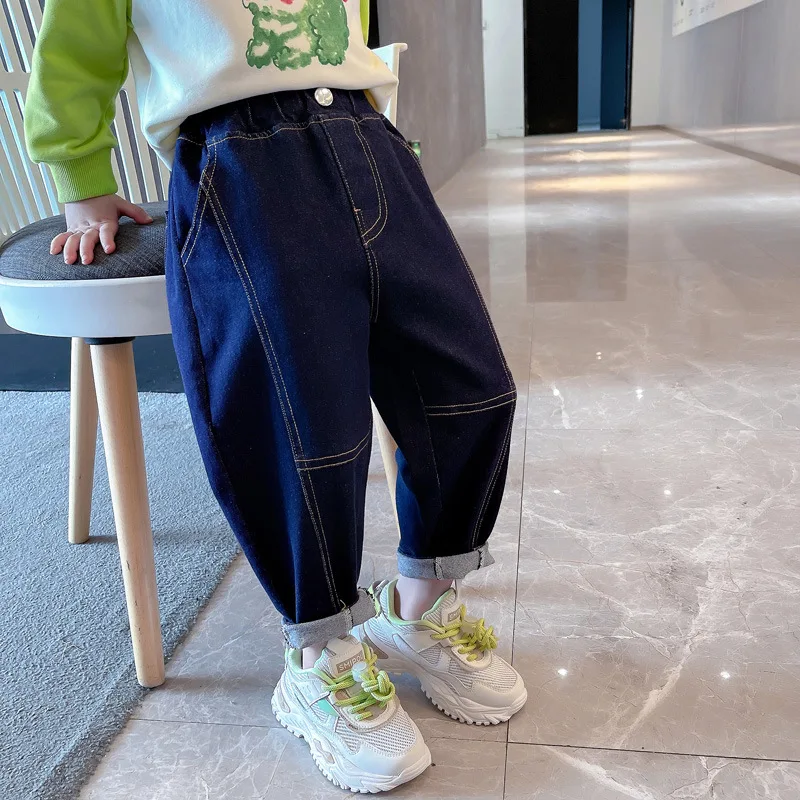 

Children's Clothing Boys' Jeans Spring Clothing Korean Style Children's Soft Denim Pants New Baby Boys Harem Pants Loose Trouser