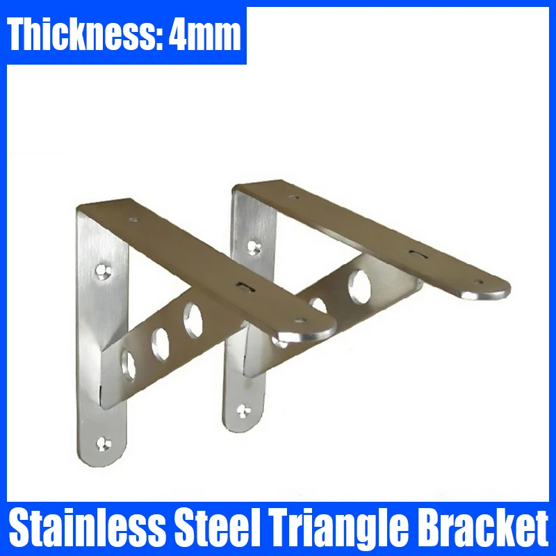 

1PCS Thickened Stainless Steel Triangle Bracket Angle Bracket Bench Table Shelf Bracket Furniture Heavy Support Bracket Hardware