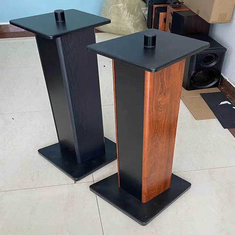 Heavy Duty Speaker Stand Floor Standing Wood PA Tripod for 10-12, Stage Monitor Rack for DJ Studio, Professional Subwoofer Stand