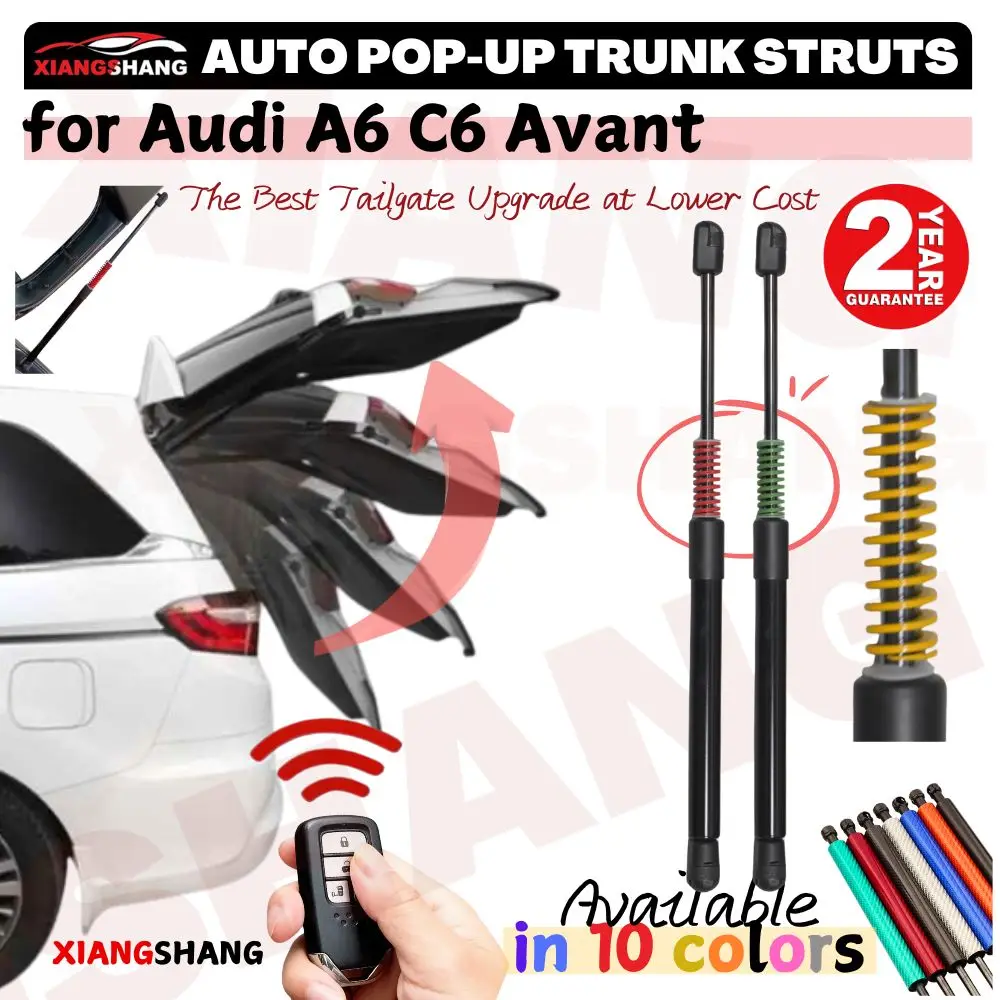 Auto Pop-Up Trunk Struts for Audi A6 C6 2005-2011 |Avant 490mm Automatic Opening Gas Lift Supports with Springs Boot Struts