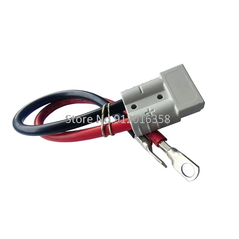30CM 6AWG PVC 120A M8 Ring Power Connector Double Pole Forklift Conductive Charger Battery Anderson Style Power