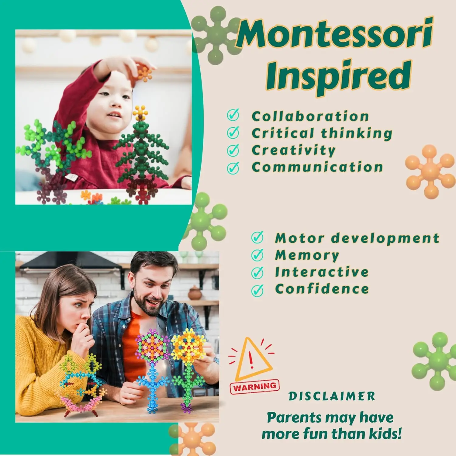 200 stuks in elkaar grijpende plastic bouwstenen |   Bouwspeelgoed |   STEM-speelgoed |   Peuterspeelgoed |   Educatief speelgoed |   Montessori speelgoed |   K