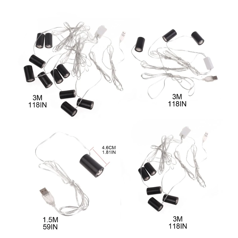 LR14 C batterij-eliminator, vervang voedingsadapter voor LED Fairy Light D46B