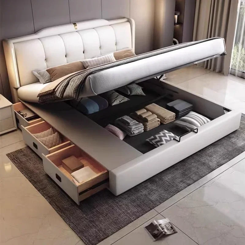 

modern﻿ trunk bed home 180x200cm complete double bed king size beds headboards furniture for home bedroom full marriage bedrooms