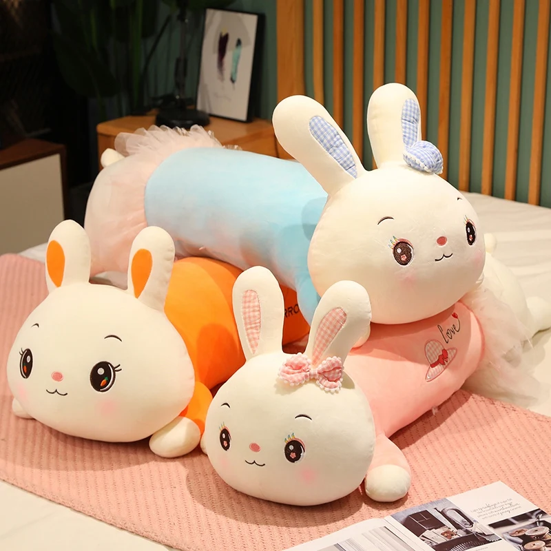 

70-105CM Soft Long Rabbit Plush Pillow Stuffed Animal Cushion Kawaii Rabbit Doll Soft Toys For Children Kids Birthday Xmas Gifts