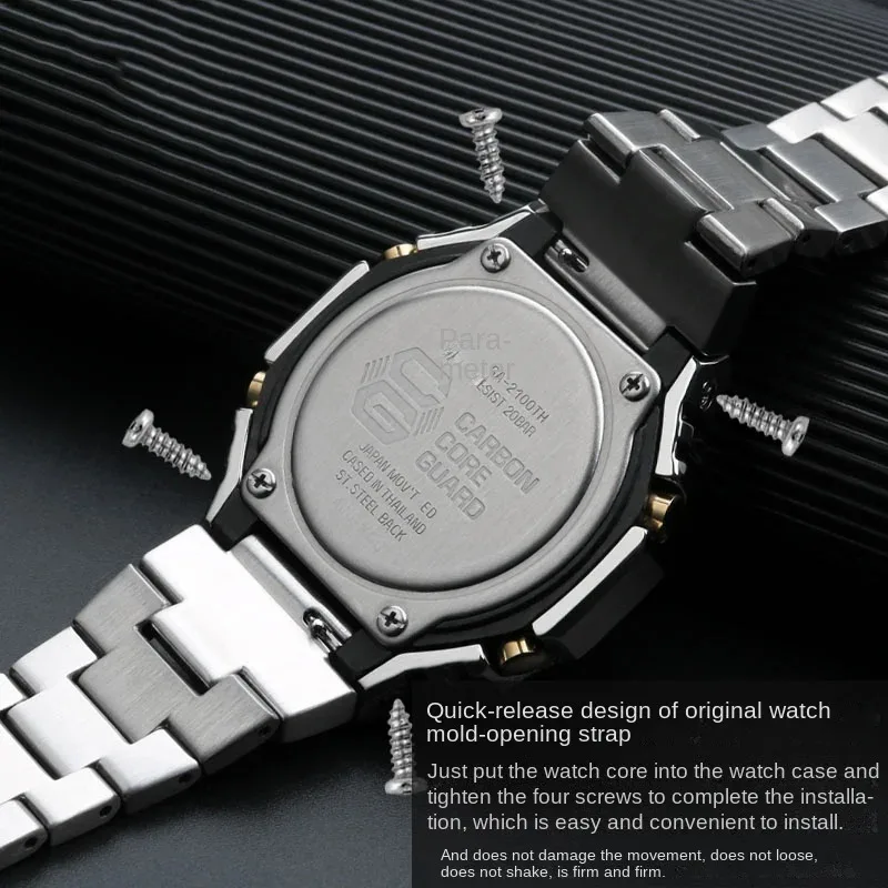 For Casio G-shock GA2100 GA2110 Stainless Steel Watch Strap Modified Bezel Watchband Metal Case Ga2100 GA-B2100 Men Accessories
