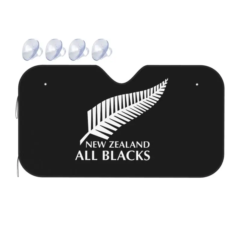 

New Zealand All Blacks Print Windshield Sunshade Car Front Foldable Window Sun Visor Shield Cover Blocks UV Rays Reflector