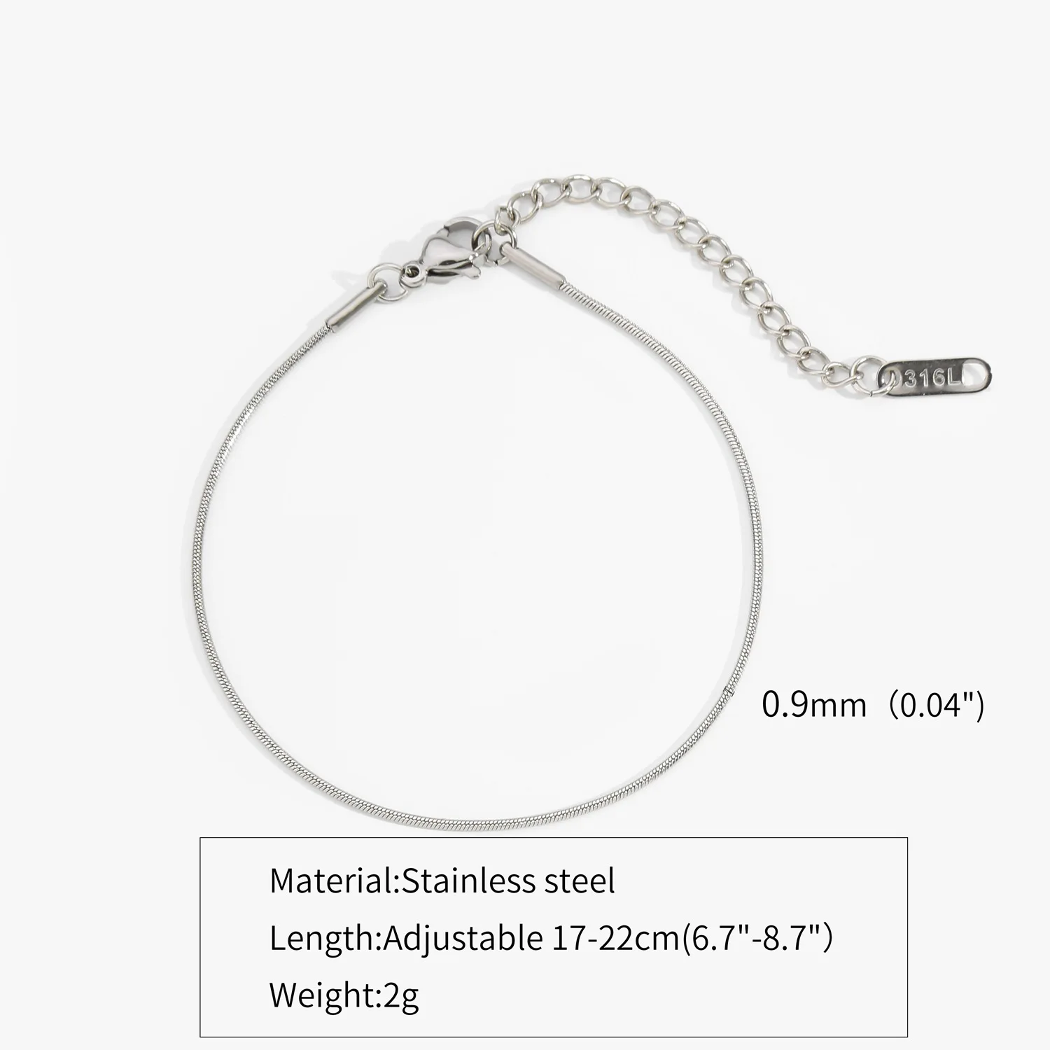 Nueva pulsera de cadena de serpiente de acero inoxidable ultrafina, pulsera Simple de Color dorado para mujer, accesorios de joyería de moda INS