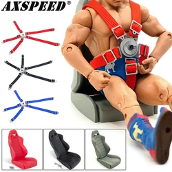 AXSPEED RC Car Seat Belt Driver Sport Seats Action Figure Simulation Decorations for 1/10 Axial SCX10 Wraith TRX4 TRX6