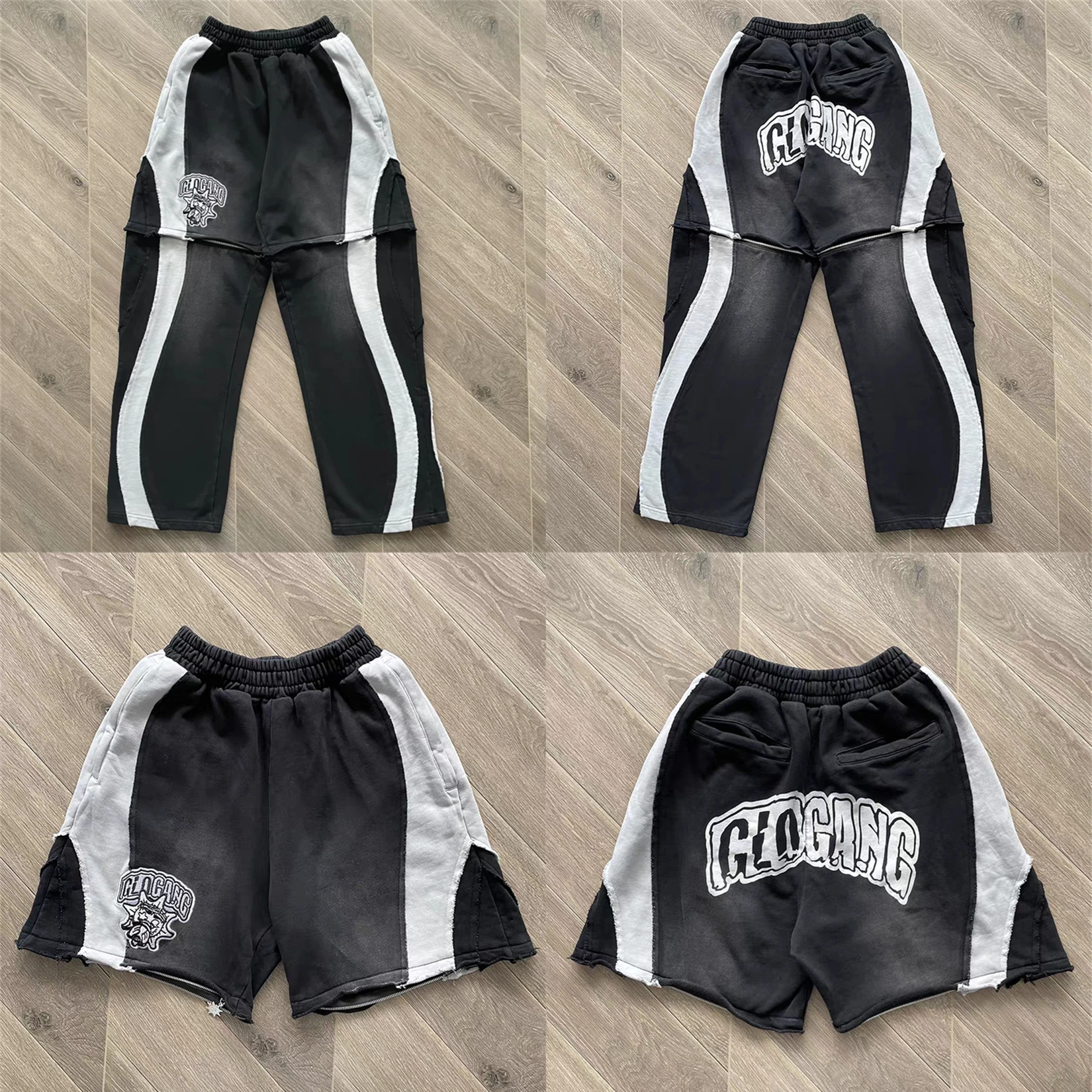 

Брюки-джоггеры унисекс Washed Glo Gang The Glory с пэчворком и шнурком на талии