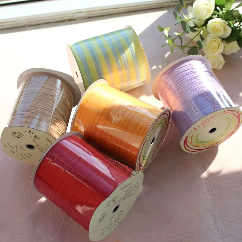 Lafite Paper Thread Hand Crochet Wool Thread Weaving Straw Crochet Yarn Summer Handknitting Sun Hat Roll 100% Plant Fiber Rope