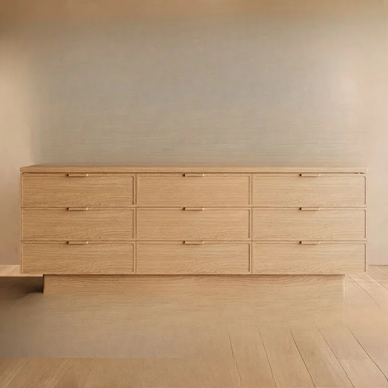 

Modern American Design Bedroom Furniture Set, New Arrival in Living Room 9 Drawer Oak Dresser