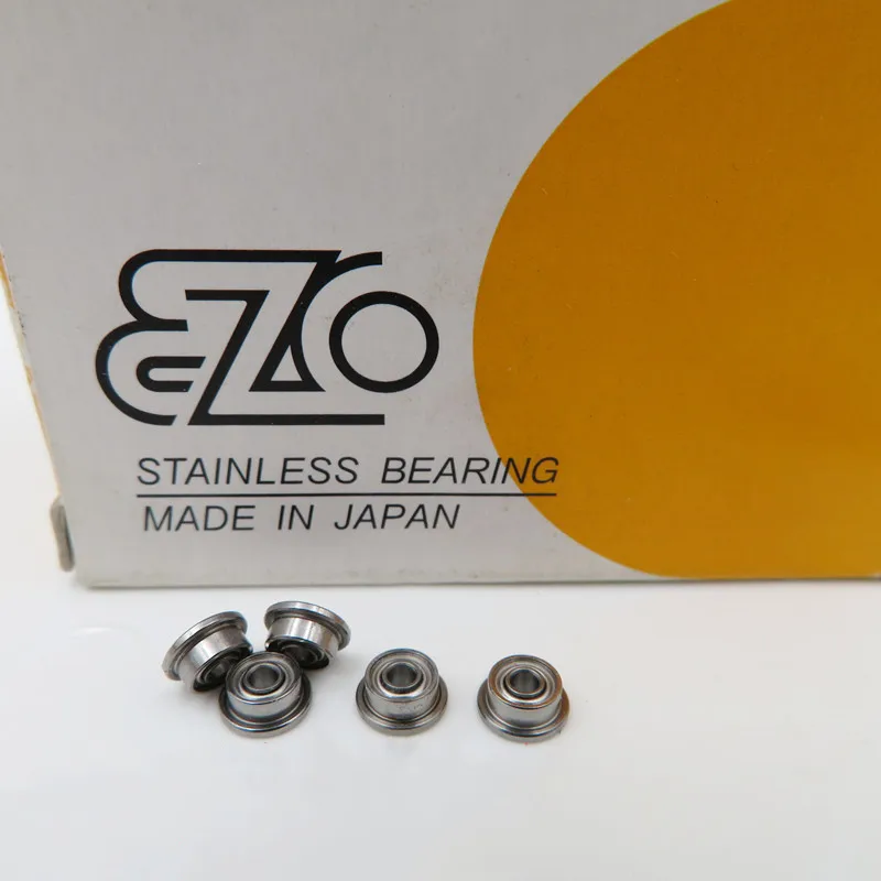 10pcs  JAPAN EZO stainless steel flange bearing F681HXZZ 1.5*4*2 mm LF-415ZZ high precision flanged miniature ball bearings