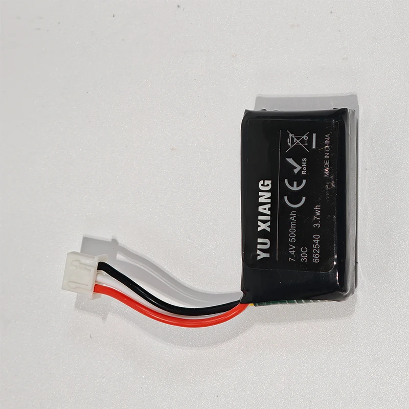 YUXIANG F120 RC هليكوبتر ملحقات البطارية الأصلية T المقبس LI-POLY 7.4 فولت (500 مللي أمبير) 30C