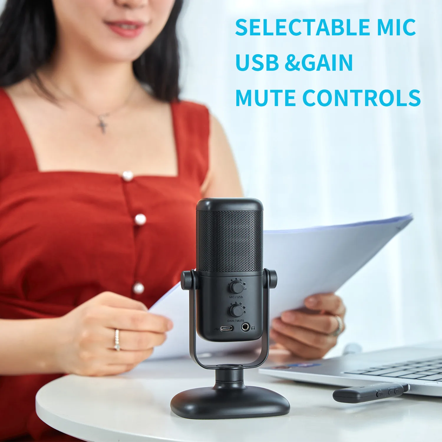 Saramonic SR-MV2000W Studio Wireless USB Microphone for PC Computer Mobile Android Gaming Streaming Recording Youtube Microphone