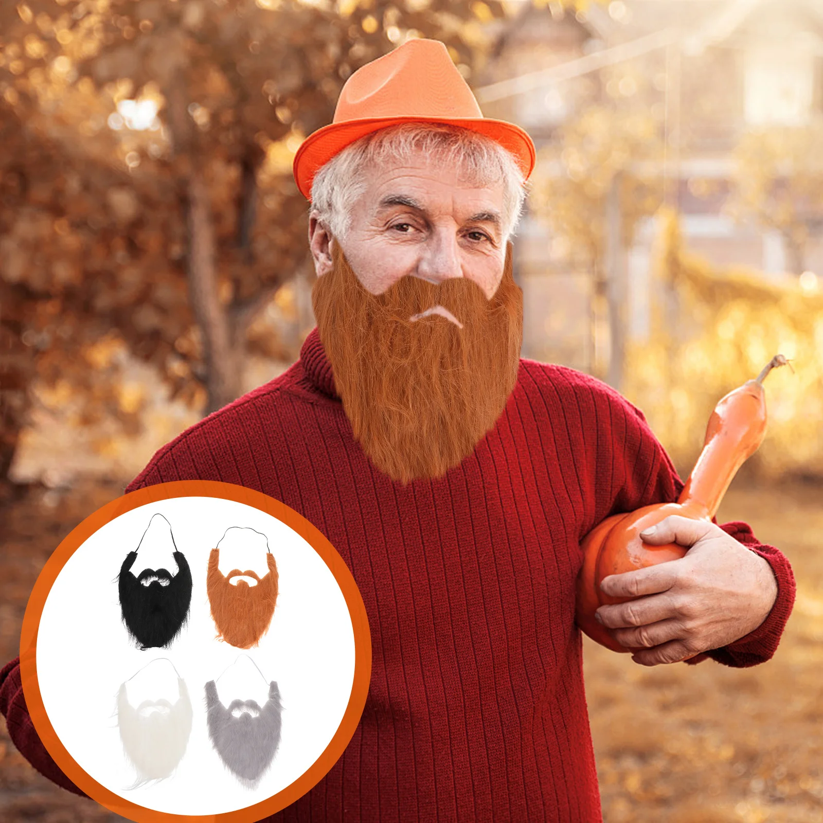 

4 шт., накладные бороды на Хэллоуин, реалистичные усы, борода, эластичная веревка, костюм, аксессуары для волос на лице для ролевой вечеринки