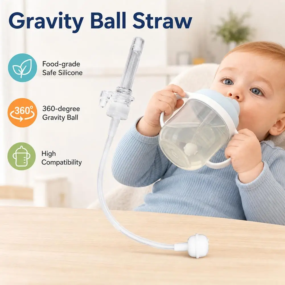 2Pcs Children Water Cup Straw Set Mouth Drink Bottle Replacement Silicone Drink Bottle Accessories Baby Feeding Accessories