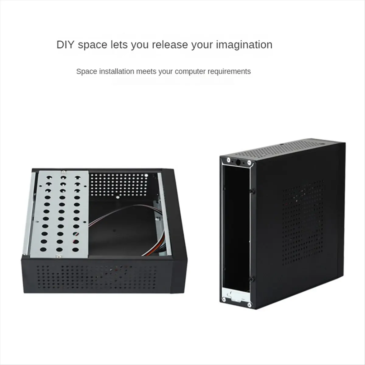 A72Z M06 Mini Desktop Case MINI-ITX PC Chassis Versatile and Efficient Industrial Control Case with Telescopic Foot Stand