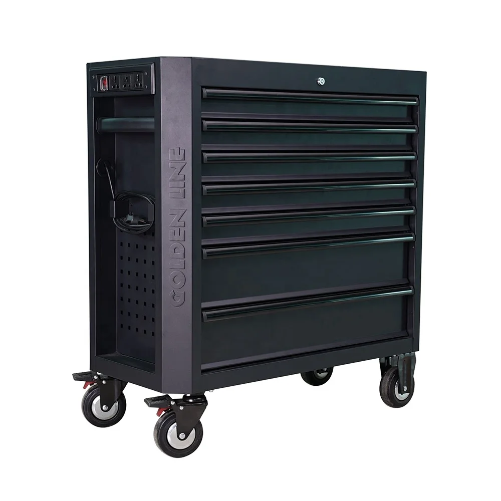 for·New Design Heavy Duty Steel Drawers Tool Box Workshop Removable Roller Cabinet Steel Work Bench Garage Trolley#