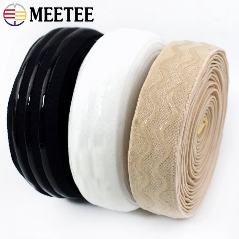 25/30mm Silicone Elastic Band for Bra Strap Non-slip Underware Rubber Bands Stretch Webbing Ribbon Tape DIY Sewing Accessories