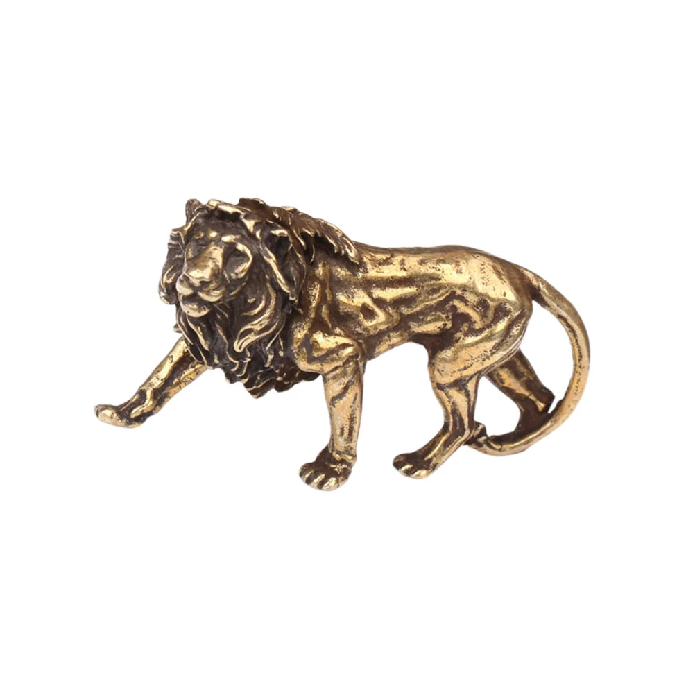 

1pc Copper Lion Keychain Pendant Durable Lightweight Handbag Decoration Festival Gift For Men Women Keyring Ornament Decor