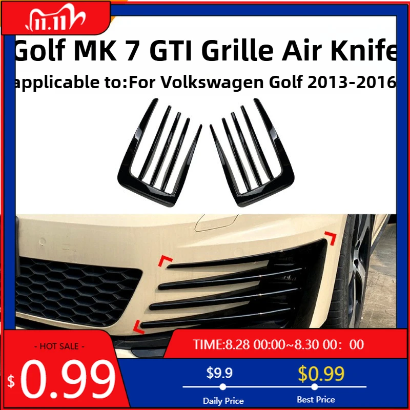

Hot Ornaments For Volkswagen Golf Mk 7 GTI 2013-2016 Front Wind Blade Car Stickers Cross-border Modification Accessories of Inte