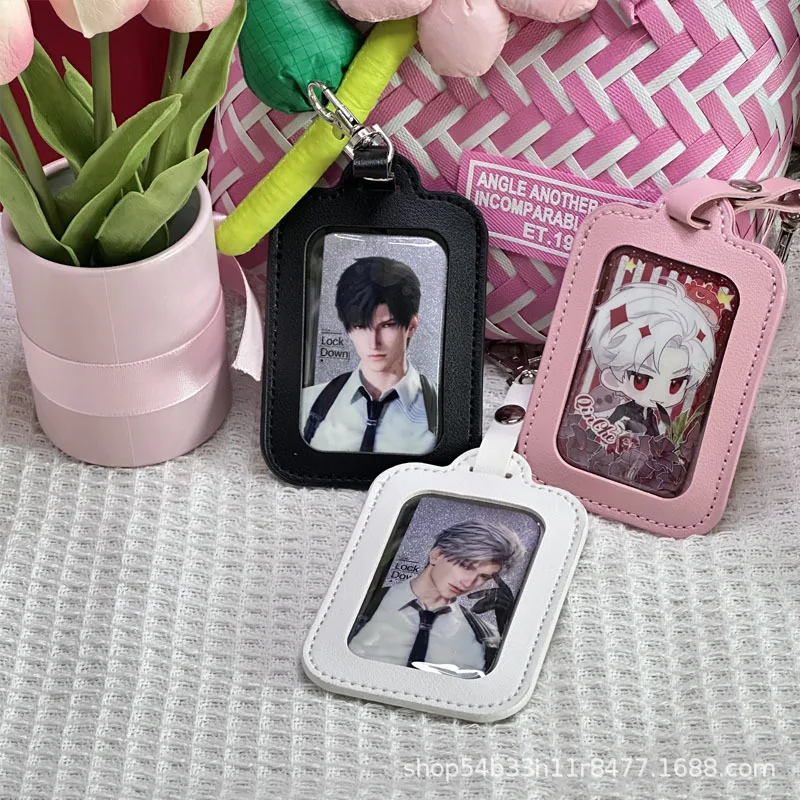 Simple PU Leather Protective Case for Rectangular Badges ACG Pins Badge Brick Holder Display Bag for Girl’s Backpack Ita Bag