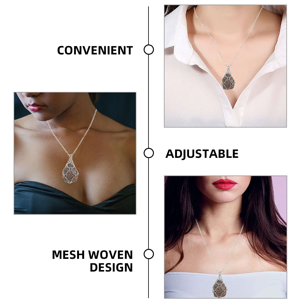 

Crystal Pendant Necklace Necklaces Rhinestone Zinc Alloy Gold Plated Replacement Holder