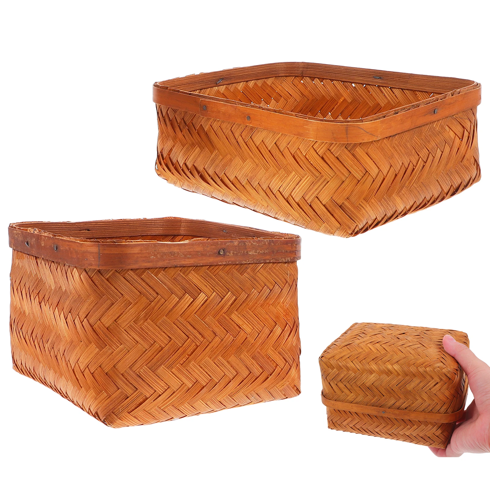 

Tea Box Present Boxes Decorative with Lids Lock Packaging Small Bamboo Organiser Organizer Container for Bags
