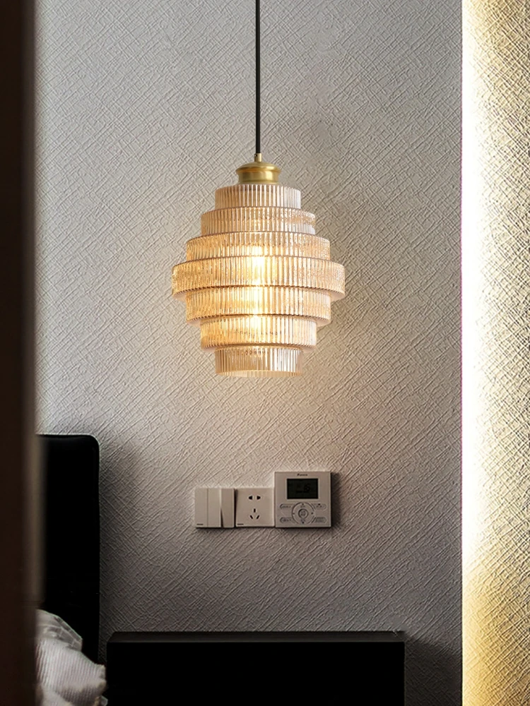 Lampade a sospensione di lusso in vetro tutto rame Decorazioni per la casa Soggiorno Camera da letto Apparecchi di illuminazione a soffitto Sala da