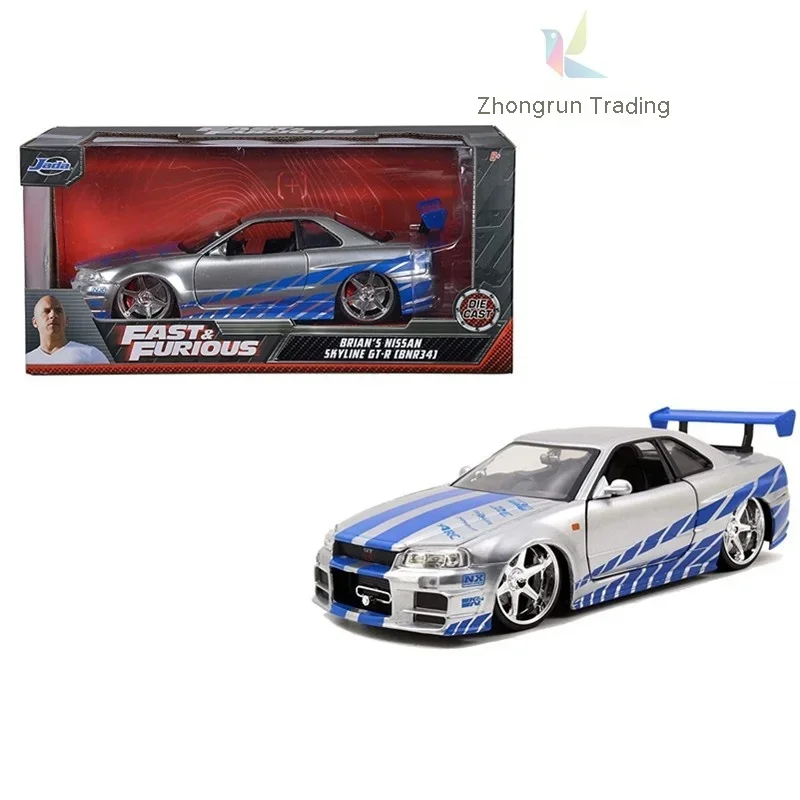 1:24 Scale Fast And Furious Gtr-R34 Nissan Skyline Mosquito Car Alloy Metal Diecast Model Toys Vehicles Children\'S Gifts