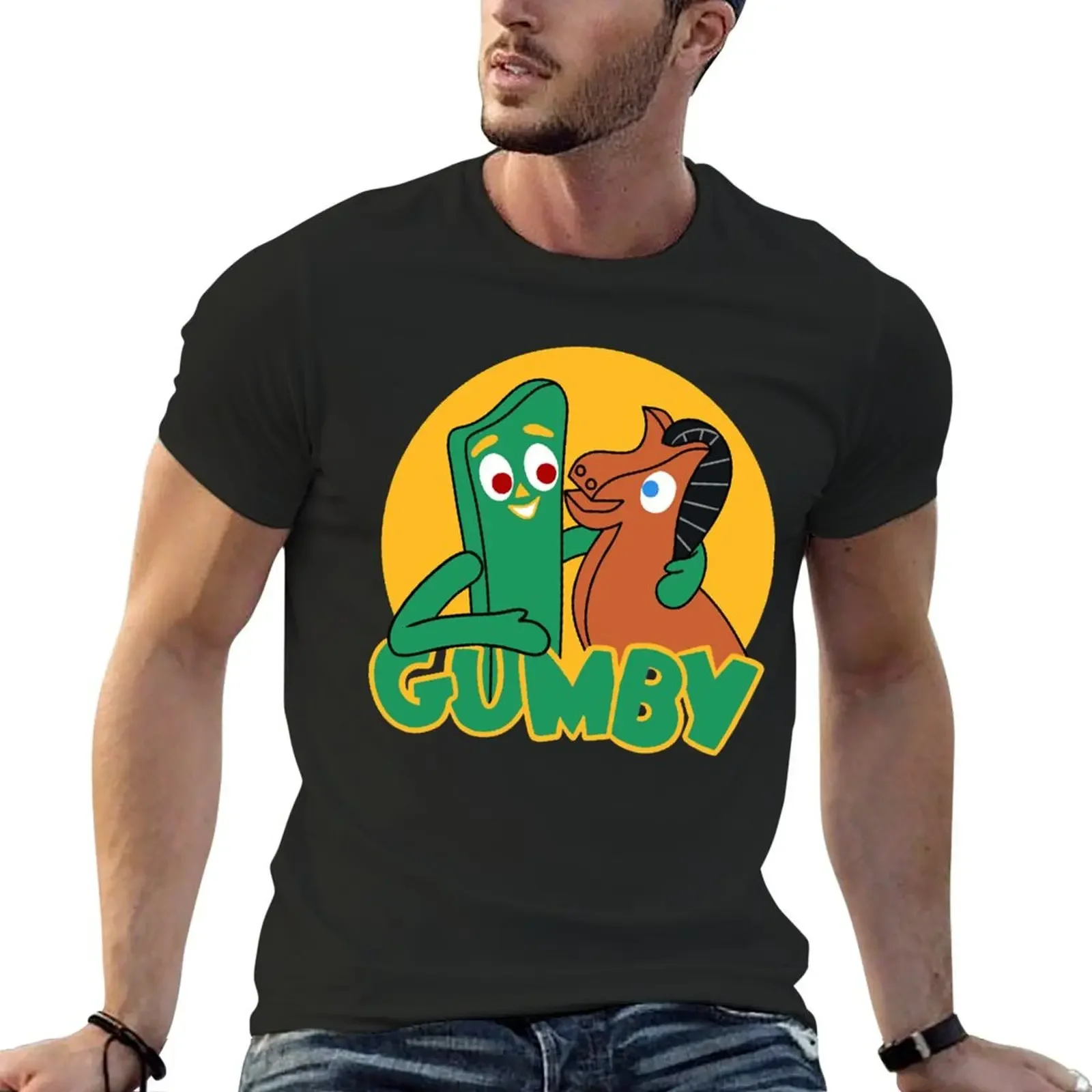 Art Gumby And Pokey Vintage Retro T-Shirt blanks anime anime tshirt kawaii clothes plus size men clothing