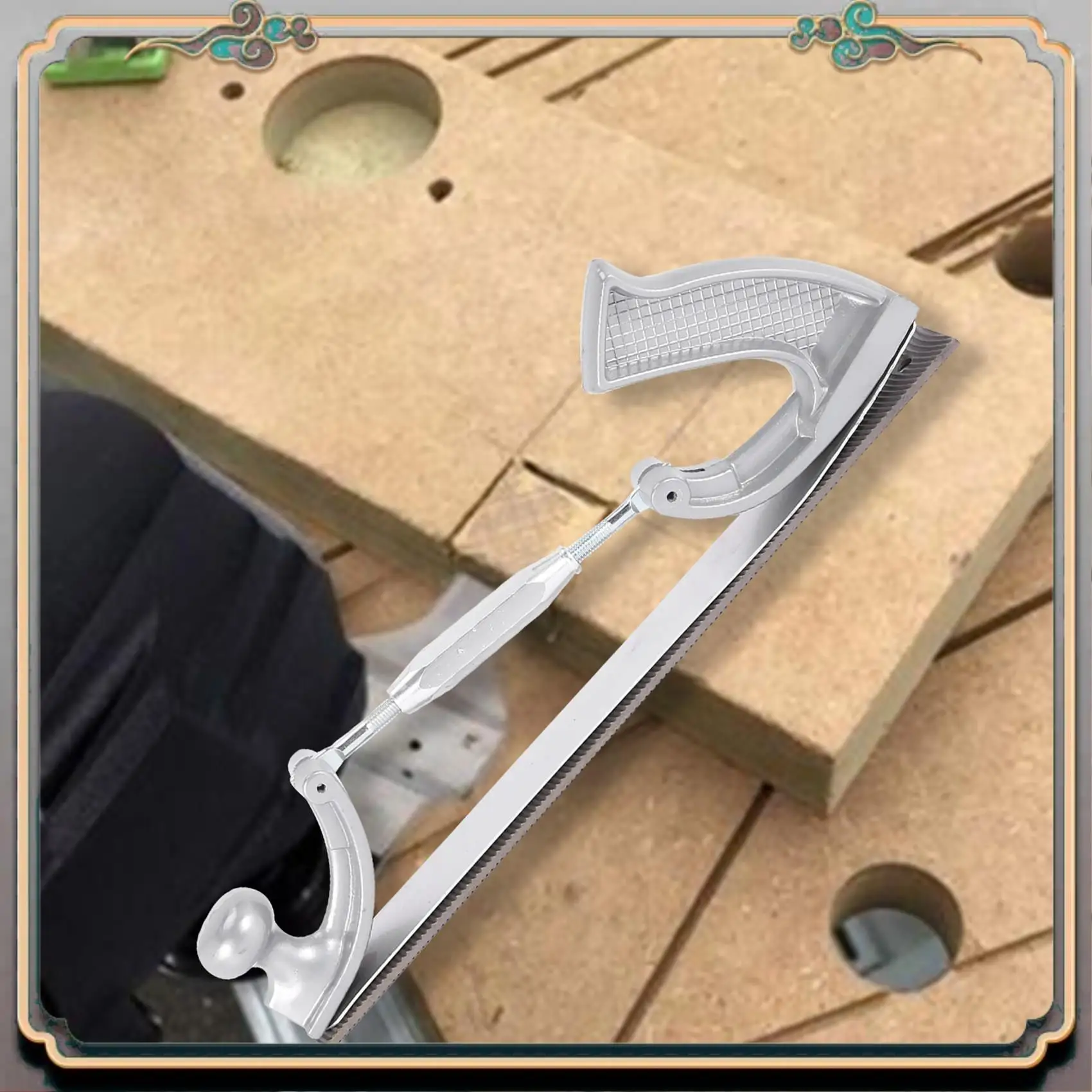 

Надежная регулируемая рама с фрезерованными зубьями, полировальные файлы для кузова автомобиля, полировка металлических панелей, стальной держатель файлов с изогнутыми зубьями (средний)