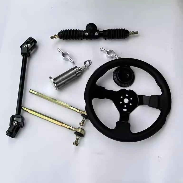 

Homemade four-wheel electric motorcycle kart accessories 32-42CM steering machine steering wheel tie rod ball head