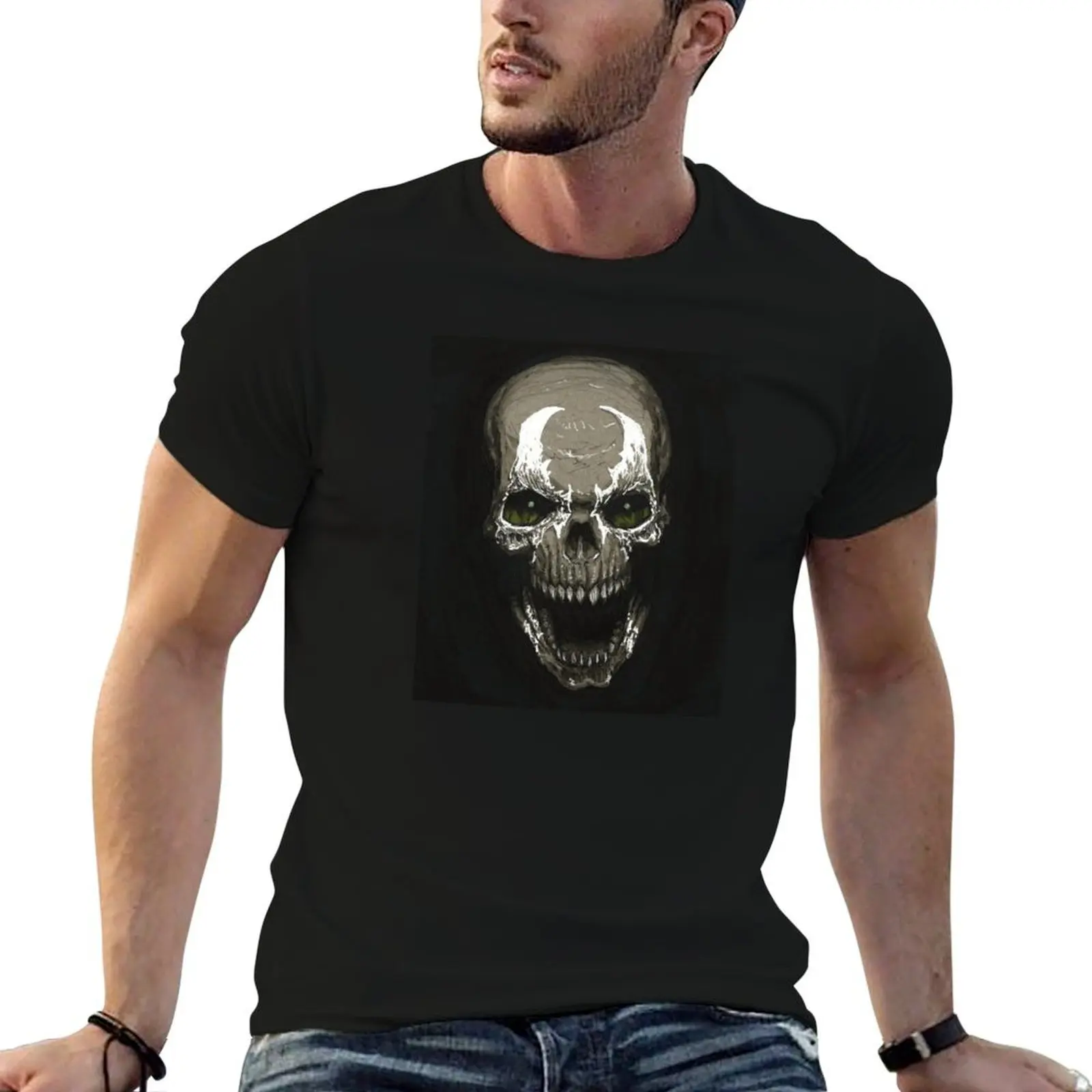 Spawn Skull T-Shirt Functional Casual Short Sleeve Tee
