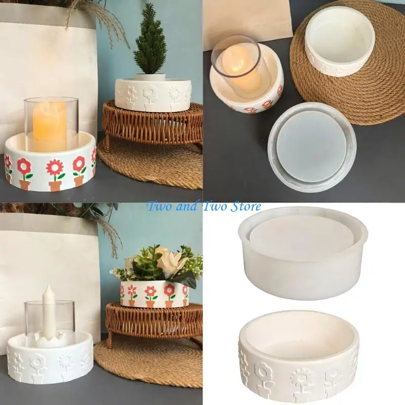 HX6F Multipurpose Silicone Round Container Casting Mold For Artistic Projects Including Resin Jewelry And Decorative Bowls