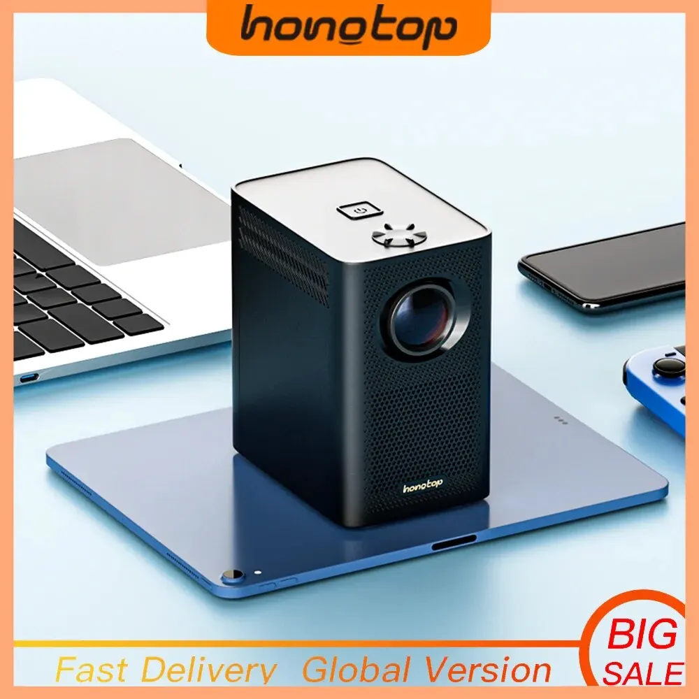 HONGTOP S30MAX Android Wifi 4k Slimme Draagbare Projector met WiFi en Bluetooth Pocket Outdoor 4K 9500L Android 10.0 Projector