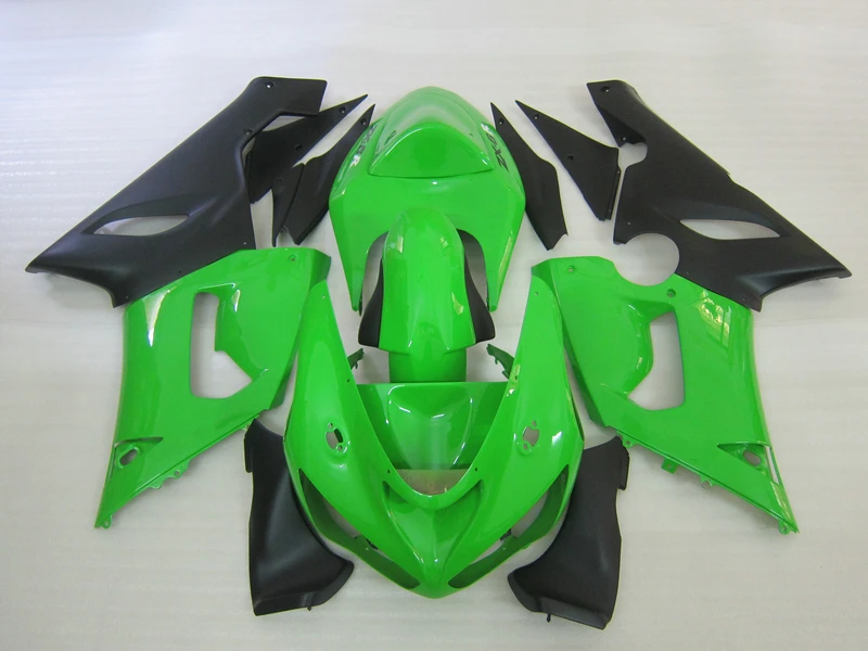 Plastic fairing kit for Kawasaki ZX6R 2005 2006 Parts 05 06 Ninja 636 green black fairings bodywork set S244