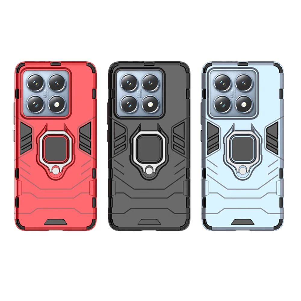 Para xiaomi mi 14t caso armadura completa à prova de choque para xiaomi mi 14t pro 14 t mi14t anel magnético capa traseira protetora telefone coque