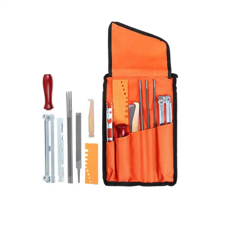 

Chainsaw Sharpening Kit Orange High Strength Portable Design Durable High Wear Resistance Woodworking Tools Rail Table Mill File