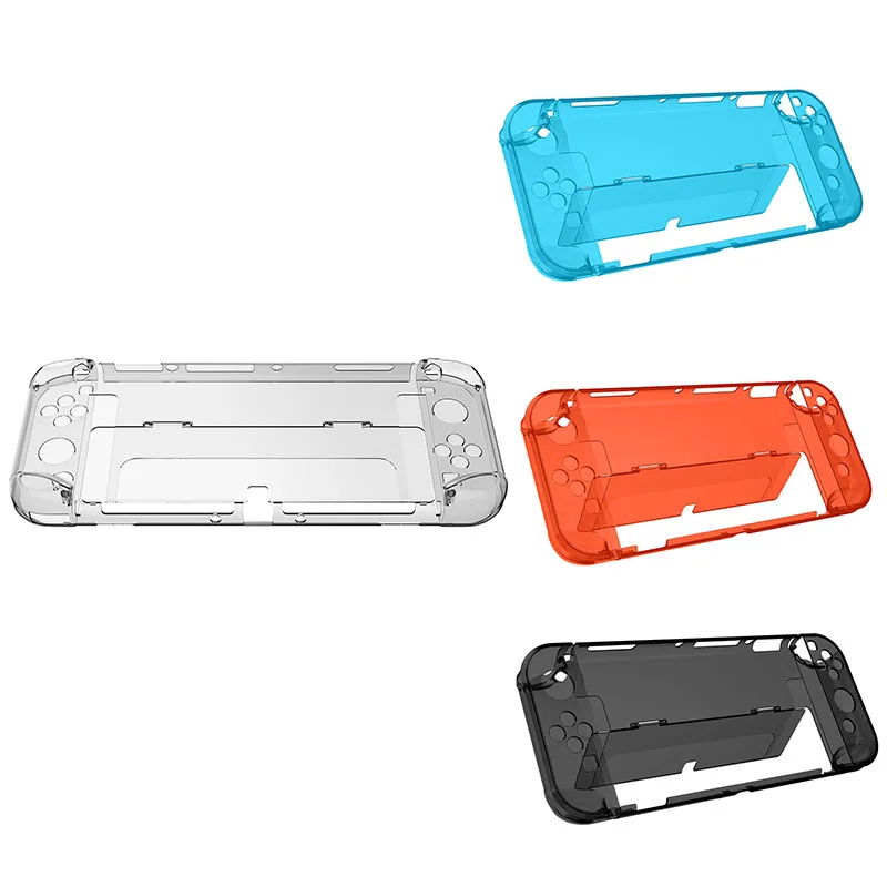 สําหรับสวิทช์ Oled Crystal Case พร้อม Standswitch Oled มัลติฟังก์ชั่นแบบพกพาแยกขาตั้งทนทานติดตั้งง่าย A