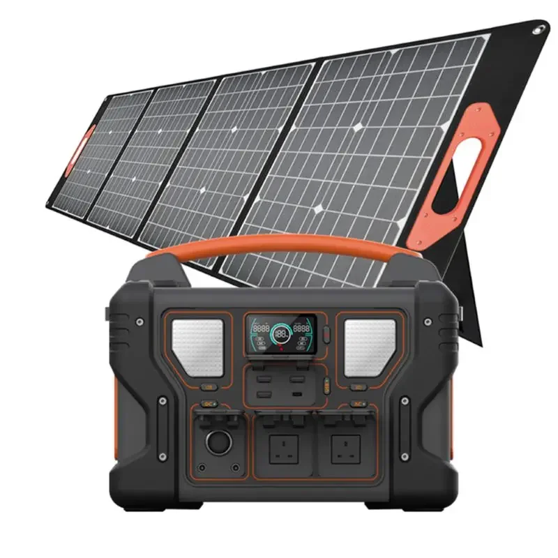 Home emergency outdoor power supply 1000w power bank power bank for camping 200W solar panel