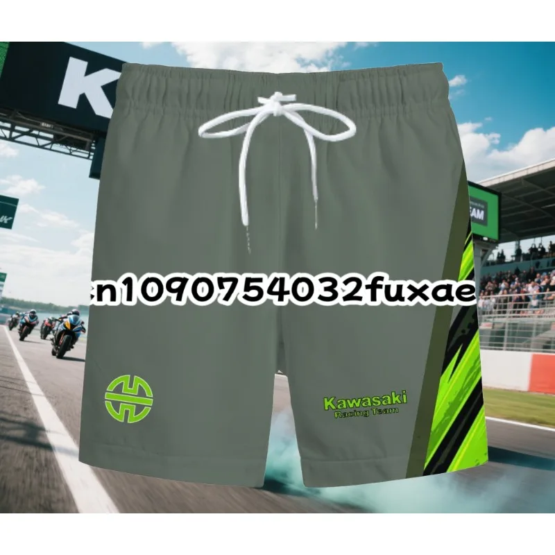 

2026 мужские и женские шорты Kawasaki, мотоциклетные шорты с 3D принтом для спорта на открытом воздухе, быстросохнущие модные шорты, летние повседневные крутые шорты