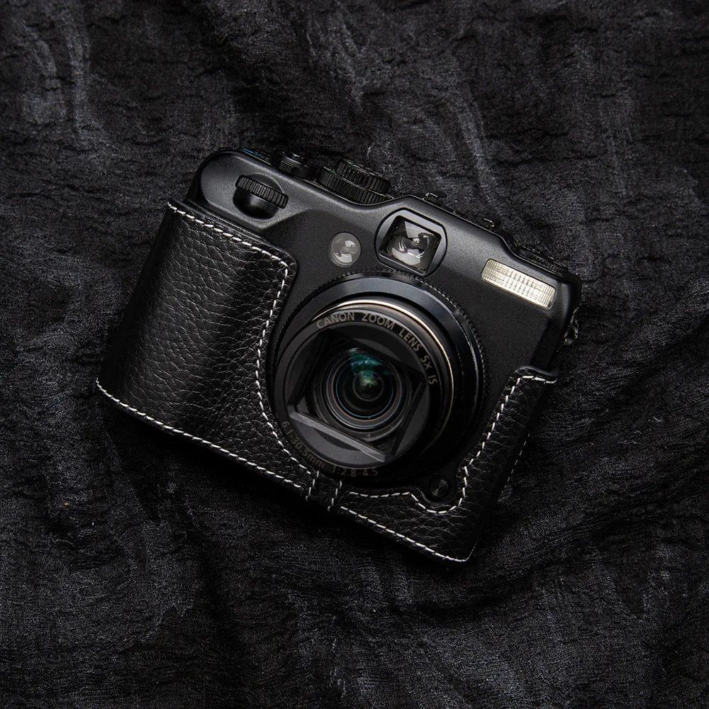 

For Canon PowerShot G12 Case Genuine Leather Camera Bag G12 Vintage Handmade Real Leather Protective Case G 12 Case
